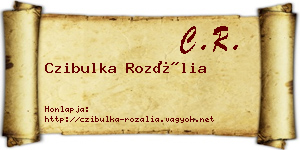 Czibulka Rozália névjegykártya
