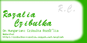 rozalia czibulka business card